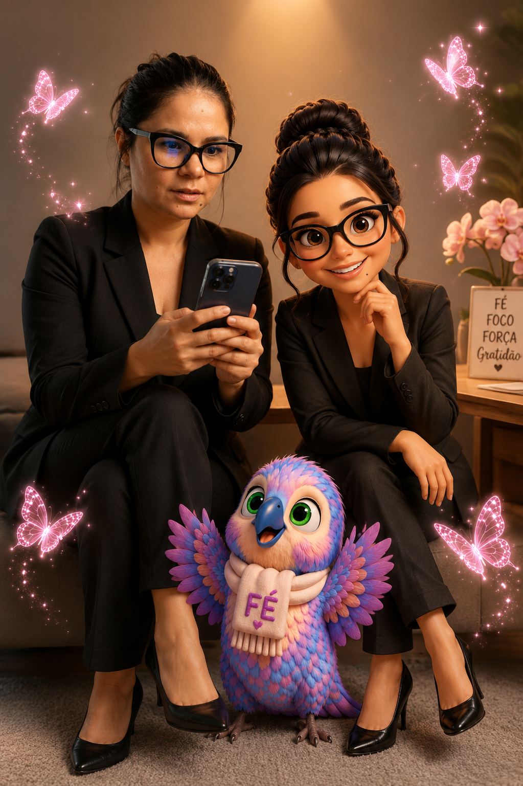 Dani con su Avatar Realista, muñequita 3D Premium y mascota Fefê
