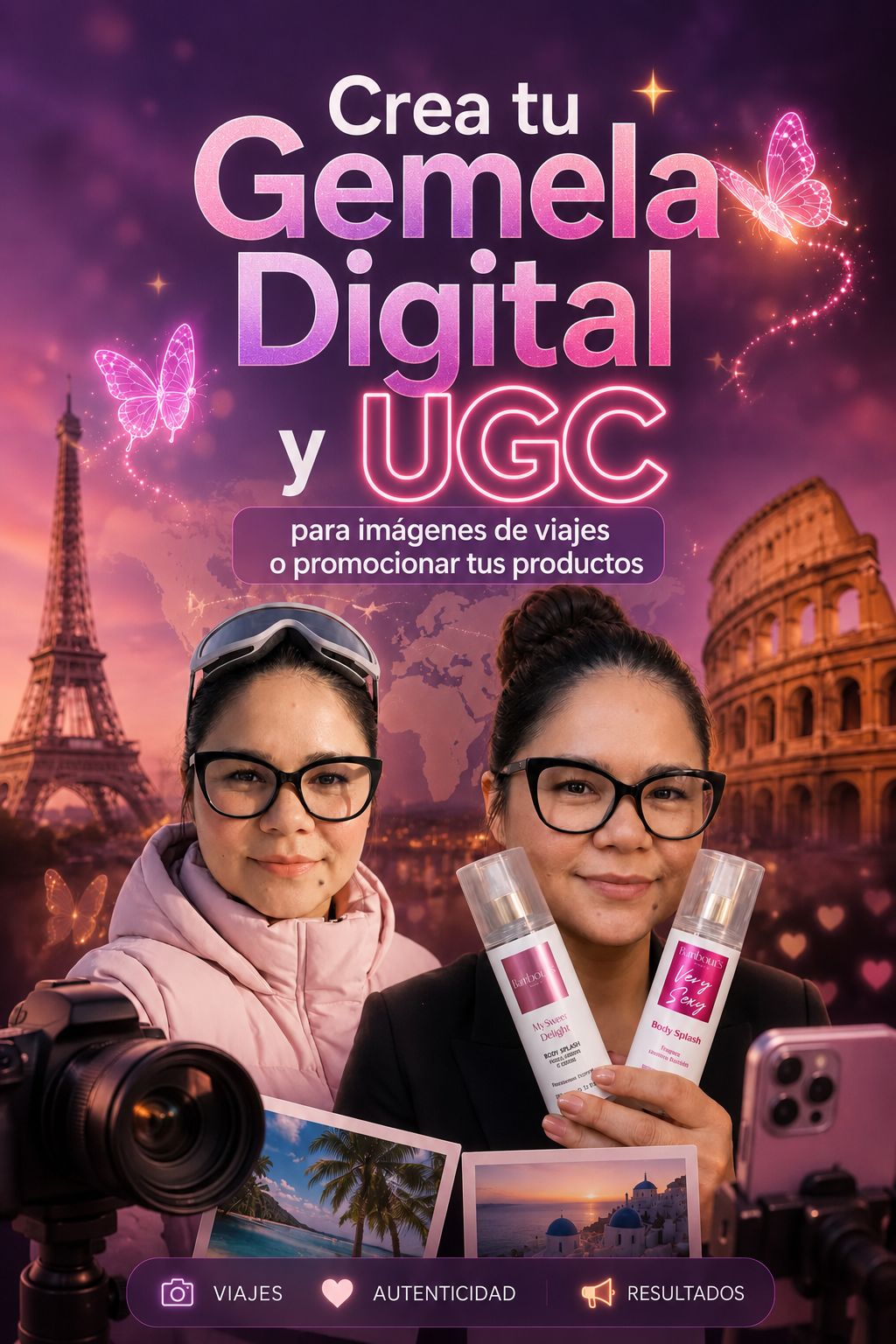 Dani mostrando contenidos UGC con su Gemela Digital